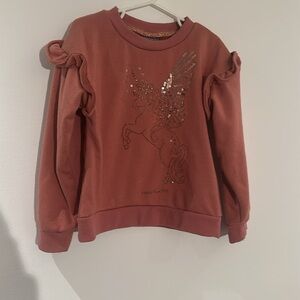 Vince Camuto Pink Sweater with Unicorn Graphic